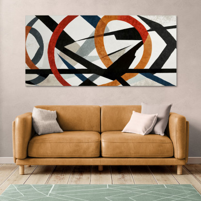 Quadro Forme Astratte Intersezioni Di Colori E Linee absh21 quadro stampato su tela