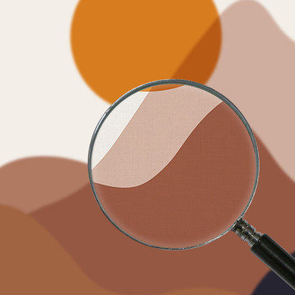 Quadro Boho Chic Minimal Tramonto Moderno Su Montagne Marroni bho38 quadro stampato su tela