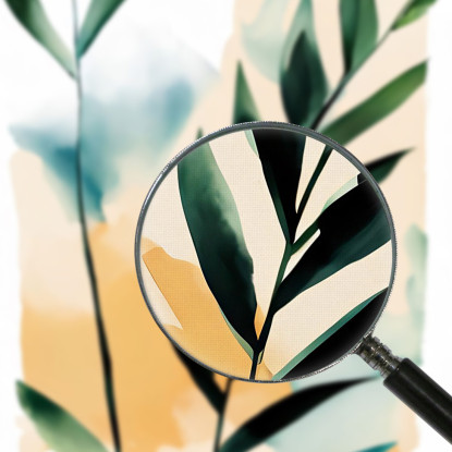 Quadro Botanico Moderno Astrazione Minimalista Di Fronde Di Palma Verdi btn3 quadro stampato su tela