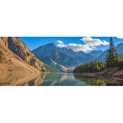 Quadro Montagne Lago Limpido Che Riflette La Maestosa Catena Montuosa mow6 quadro stampato su tela