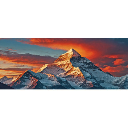 Quadro Montagne Tramonto Che Illumina Maestose Cime Innevate mow34 quadro stampato su tela