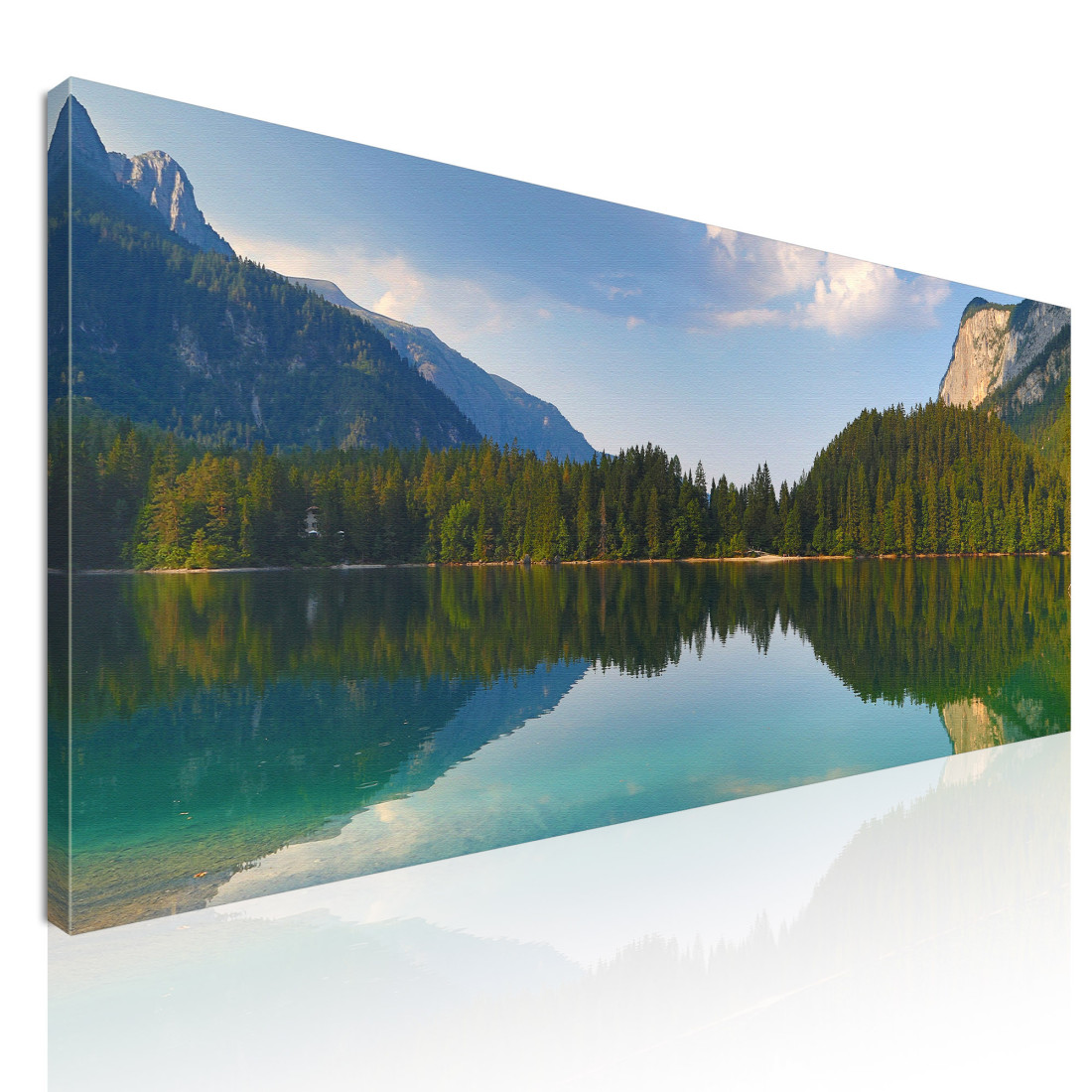 Quadro Montagne Lago Tranquillo Con Splendidi Riflessi Montani mow38 quadro stampato su tela