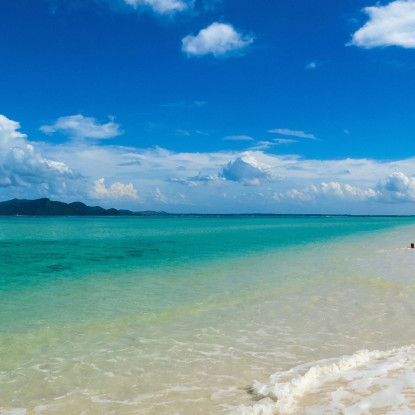 Quadro Paesaggio Mare Spiaggia Deserta Con Mare Turchese E Cielo Blu seal11 quadro stampato su tela