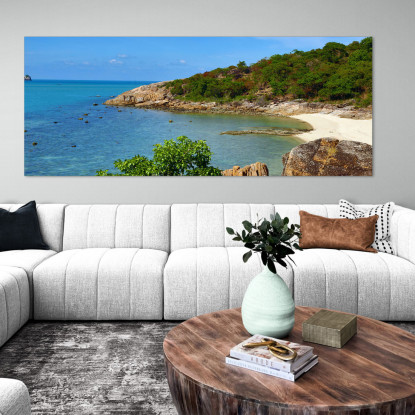Quadro Paesaggio Mare Hidden Bay A Koh Samui Con Acque Cristalline seal18 quadro stampato su tela
