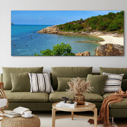 Quadro Paesaggio Mare Hidden Bay A Koh Samui Con Acque Cristalline seal18 quadro stampato su tela