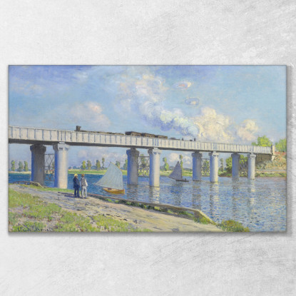 Il Ponte Ferroviario Ad Argenteuil 1873 Claude Monet mnt87 quadro stampato su tela