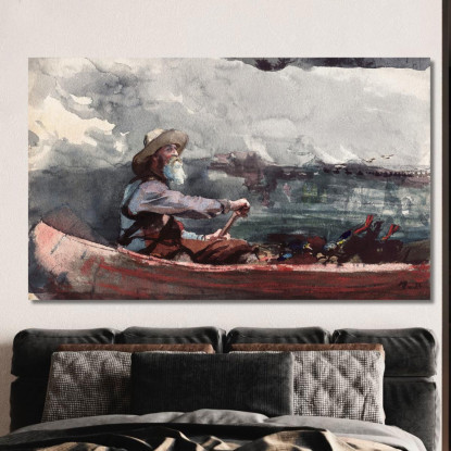 Guida Agli Adirondacks Winslow Homer quadro stampato su tela