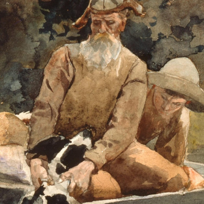 Nach Der Jagd Winslow Homer drucken auf leinwand