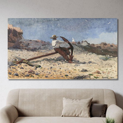 Boy With Anchor Winslow Homer canvas print