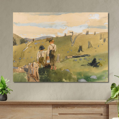 Ragazzi Su Una Collina Winslow Homer quadro stampato su tela