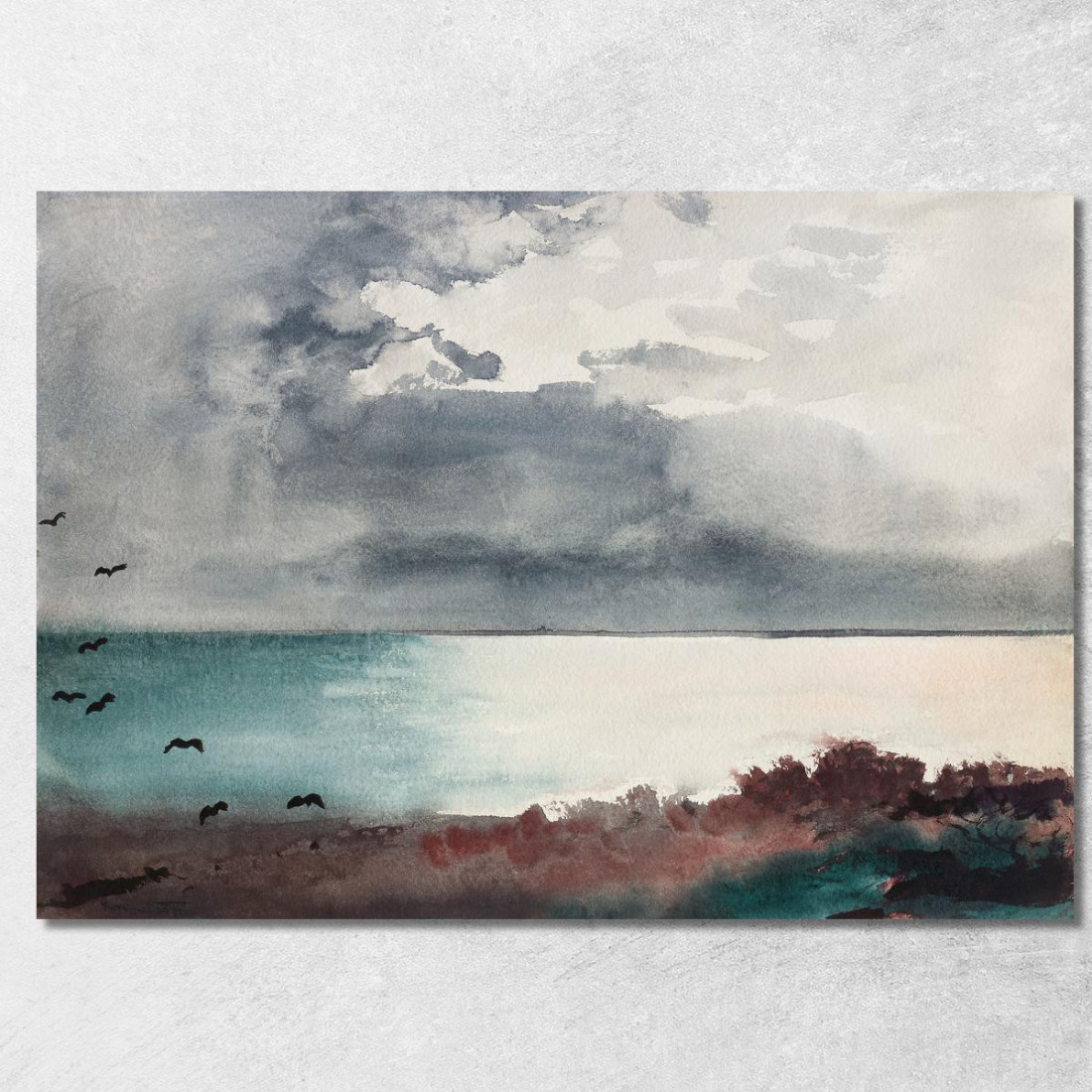 La Tempesta Che Si Infrange Sulla Costa Del Maine Winslow Homer quadro stampato su tela