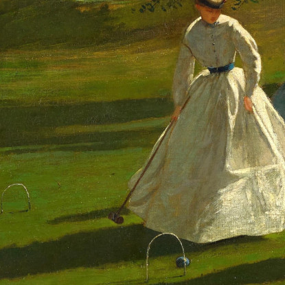 Giocatori Di Croquet Winslow Homer quadro stampato su tela
