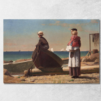 Dad'S Coming Winslow Homer canvas print