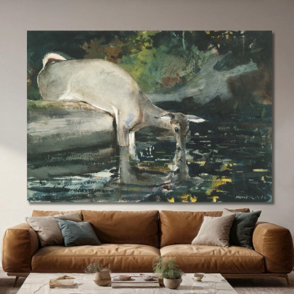 Deer Drinking Winslow Homer canvas print