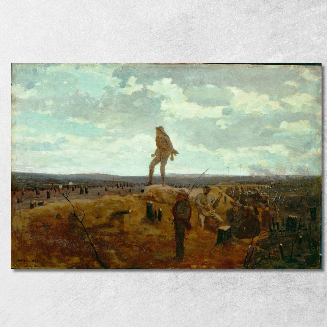 Defiance Lädt Zu Einem Schuss Vor Petersburg Ein Winslow Homer drucken auf leinwand