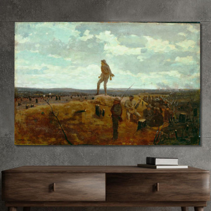 Defiance Lädt Zu Einem Schuss Vor Petersburg Ein Winslow Homer drucken auf leinwand
