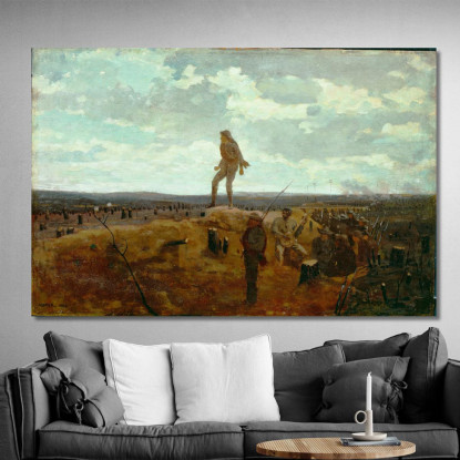Defiance Lädt Zu Einem Schuss Vor Petersburg Ein Winslow Homer drucken auf leinwand
