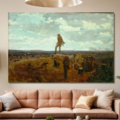 Defiance Lädt Zu Einem Schuss Vor Petersburg Ein Winslow Homer drucken auf leinwand