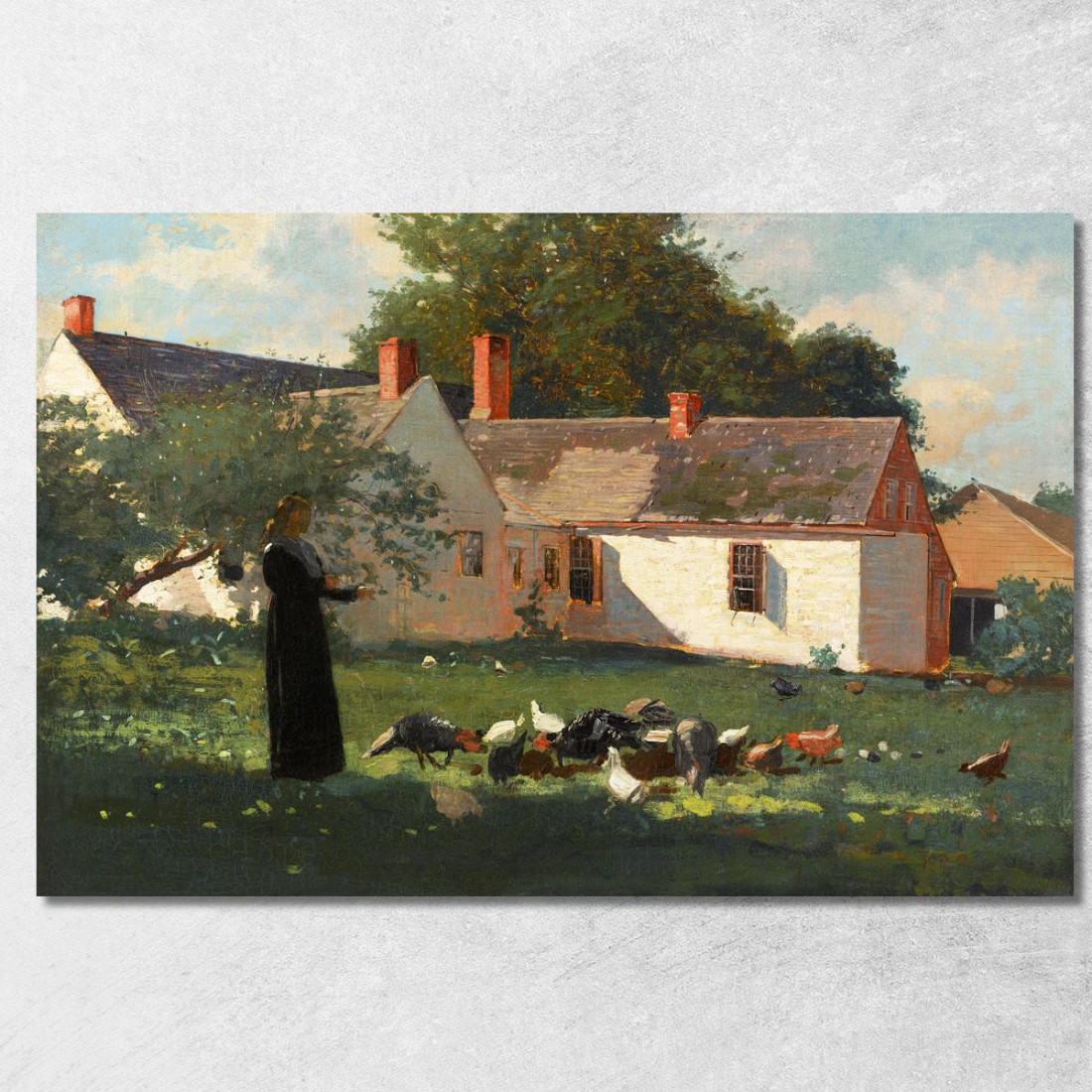 Scena Del Cortile Winslow Homer quadro stampato su tela