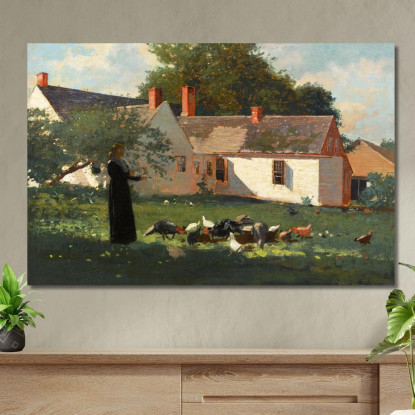 Scena Del Cortile Winslow Homer quadro stampato su tela