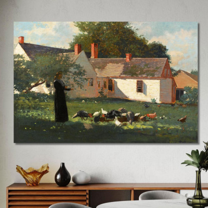 Scena Del Cortile Winslow Homer quadro stampato su tela