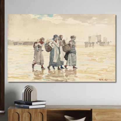Four Fishwives On The Beach Winslow Homer canvas print