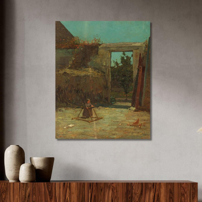 Corral Francés Winslow Homer cuadro en lienzo