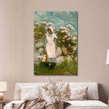 Mädchen Und Lorbeer Winslow Homer drucken auf leinwand