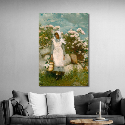 Fille Et Laurier Winslow Homer tableau impression sur toile