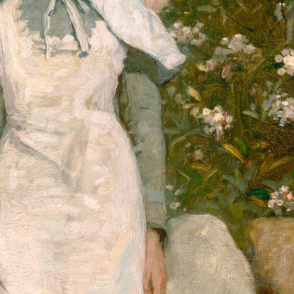 Fille Et Laurier Winslow Homer tableau impression sur toile