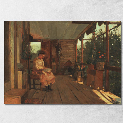 Ragazza Che Sgrana I Piselli Winslow Homer quadro stampato su tela