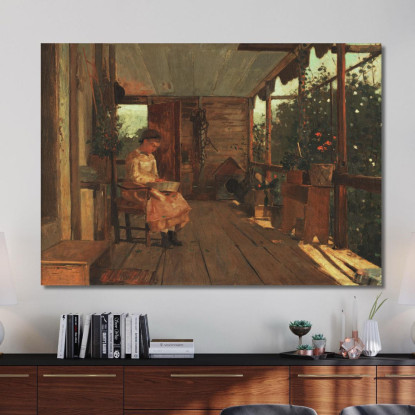 Girl Shelling Peas Winslow Homer canvas print