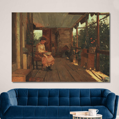 Girl Shelling Peas Winslow Homer canvas print