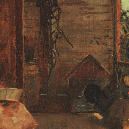 Girl Shelling Peas Winslow Homer canvas print