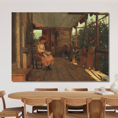 Girl Shelling Peas Winslow Homer canvas print