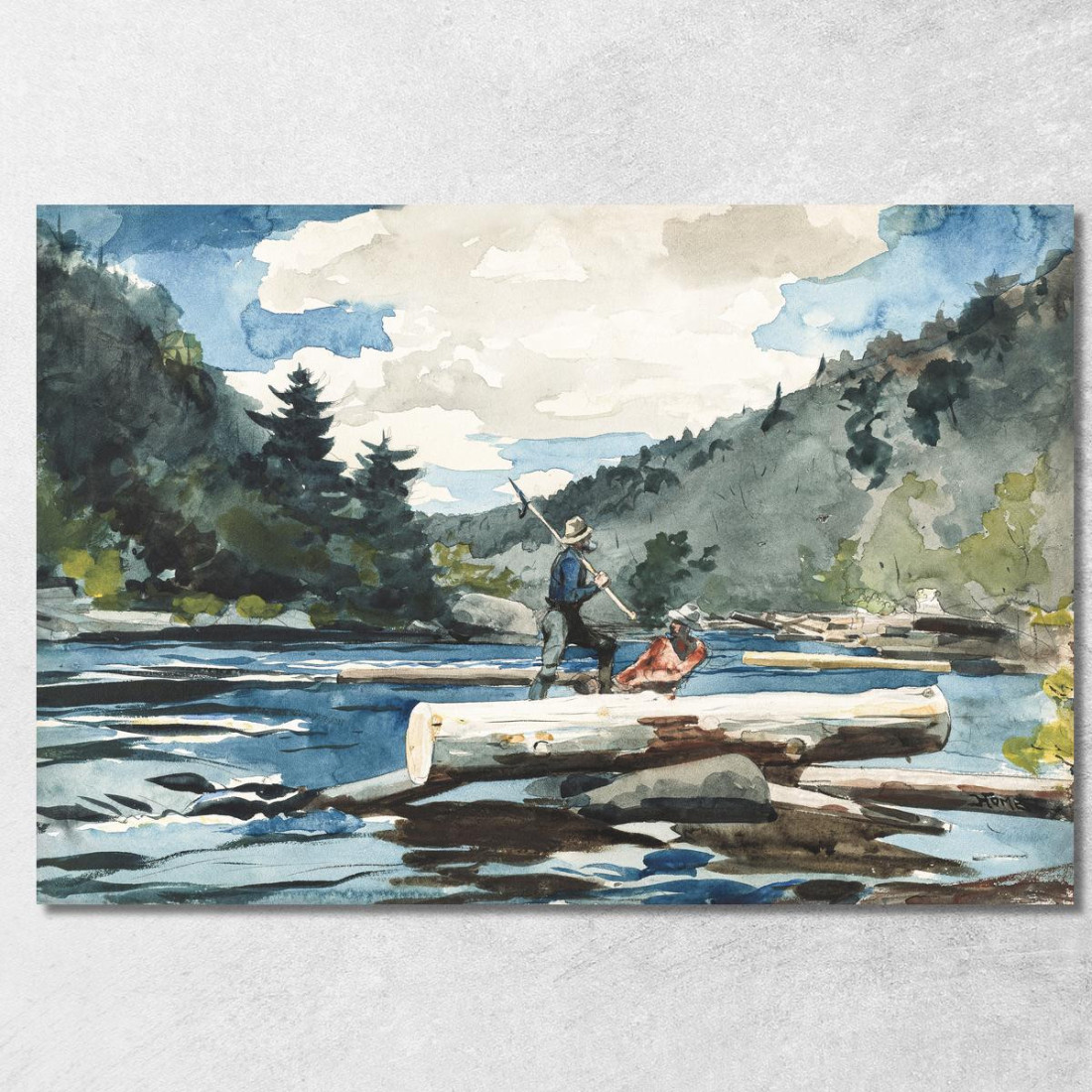 Holzeinschlag Am Hudson River Winslow Homer drucken auf leinwand