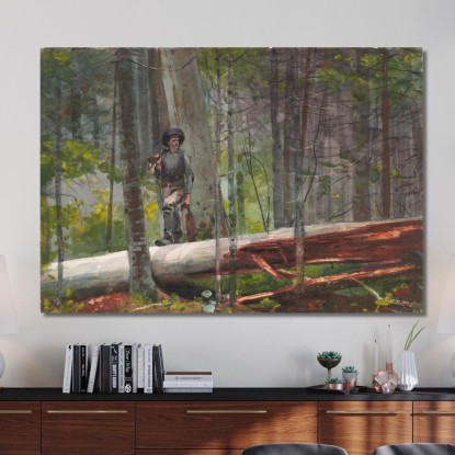 Jäger In Den Adirondacks Winslow Homer drucken auf leinwand