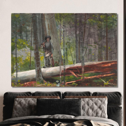 Jäger In Den Adirondacks Winslow Homer drucken auf leinwand