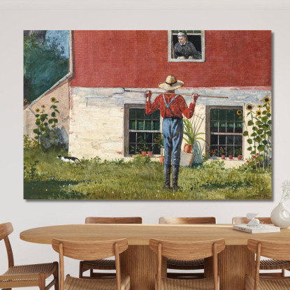 In Giardino Winslow Homer quadro stampato su tela