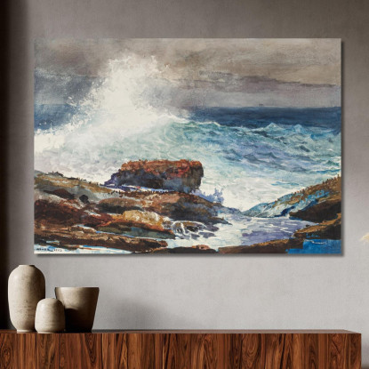 Marée Montante Scarboro Maine Winslow Homer tableau impression sur toile