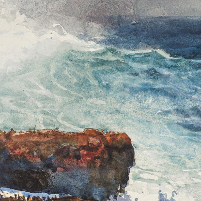 Marée Montante Scarboro Maine Winslow Homer tableau impression sur toile