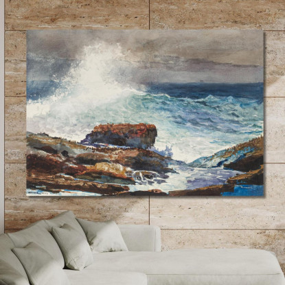 Marée Montante Scarboro Maine Winslow Homer tableau impression sur toile
