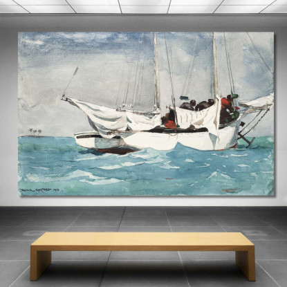 Ancre De Transport De Key West Winslow Homer tableau impression sur toile