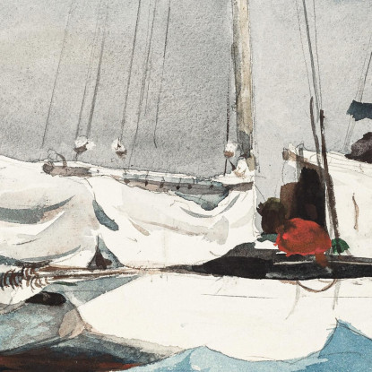 Key West: Anker Schleppen Winslow Homer drucken auf leinwand