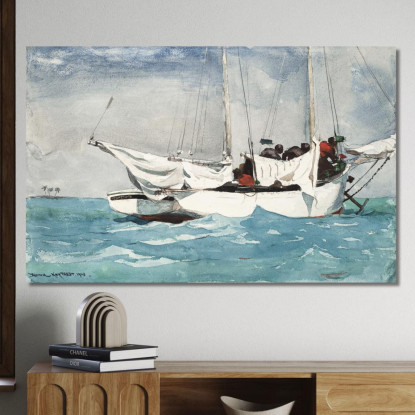Ancre De Transport De Key West Winslow Homer tableau impression sur toile