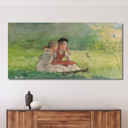 Den Vögeln Lauschen Winslow Homer drucken auf leinwand