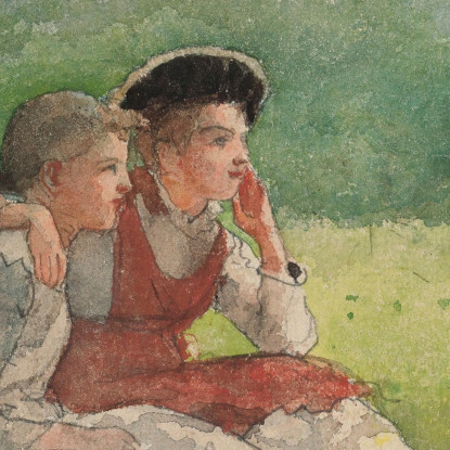 Escuchando A Los Pájaros Winslow Homer cuadro en lienzo