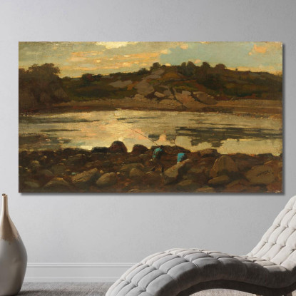 Lobster Cove Manchester Massachusetts Winslow Homer quadro stampato su tela