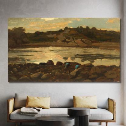 Lobster Cove Manchester Massachusetts Winslow Homer quadro stampato su tela