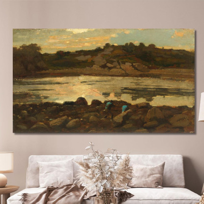 Lobster Cove Manchester Massachusetts Winslow Homer quadro stampato su tela